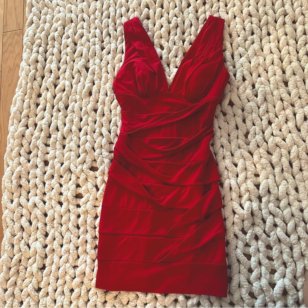 Body Central Vibrant Red Mini Dress